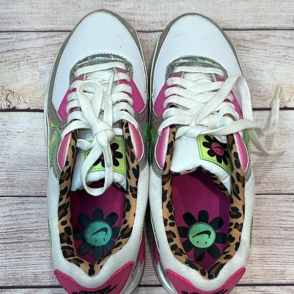 NIKE AIR MAX 90 LX Daisy Leopard Iridescent (Women’s) Size 11 Men’s 9.5 EUC - Picture 4 of 6